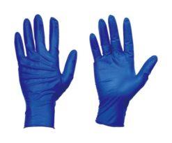 62-6267-49 Disposable Natural Rubber Gloves TG Safe 0.12 Powderless Blue S 100 TGNL12BS