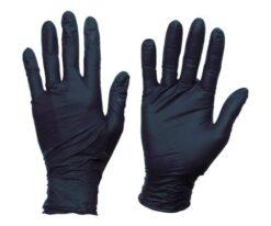 62-6267-65 Disposable Nitrile Gloves TG Standard 0.08 Powder No Black L 100 TGNN08BKL