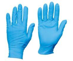 62-6267-70 Disposable Nitrile Gloves TG Standard 0.08 Powderless Blue S 100 TGNN08BS