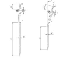 65-2345-45 Capillary Tube with PTFE Tap for Reaction Vessel PTFE Tap 500 mL 3390-500-0M-9