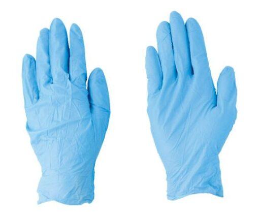 62-8754-79 Nitrile Disposable Gloves Blue Powder Free 100 Pieces SS Size 2041-SS