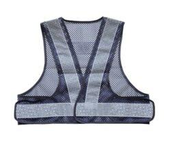 65-2679-95 Mesh Safety Vest Short Length Navy x Silver Dress 420 mm TMVS-BS