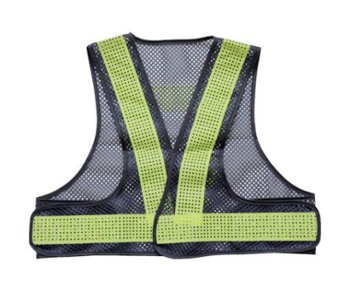 65-2679-96 Mesh Safety Vest Short Length Navy x Yellow Dress 420 mm TMVS-BY