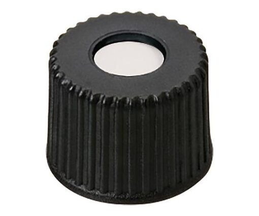 3-9526-18 Auto Sampler Vials, Black Cap + Septum (PTFE/Silicon), 100 Pieces 9003484