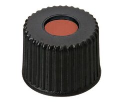 3-9526-20 Auto Sampler Vials, Black Cap + Septum (TFE/Rubber), 100 Pieces 6266866