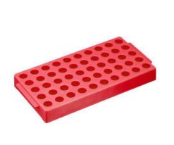2-3881-34 Rack for Cryo Vial 50 Pcs Storage 100 x 200 x 250mm Red T315-3