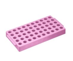 2-3881-35 Rack for Cryo Vial 50 Pcs Storage 100 x 200 x 250mm Pink T315-10