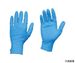62-9049-14 Disposable Natural Rubber Gloves TG Work 0.10 With Powder Blue L 100 Pieces TGPL10BL