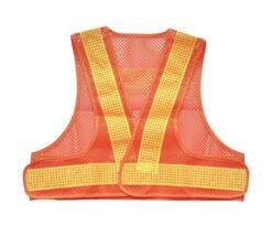 65-2679-98 Mesh Safety Vest Short Length Orange x Yellow Dress Length 420 mm TMVS-OY