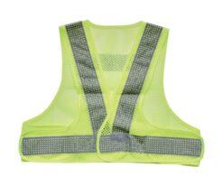 65-2679-99 Mesh Safety Vest Short Length Yellow x Silver Dress 420 mm TMVS-YS