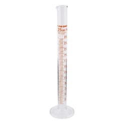 1-8562-04-56 Graduated Cylinder with High Precision 25 mL with English Calibration Certificate