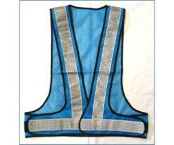 64-7983-74 Safety Vest (Sky Blue/Silver/Lightweight Type) EA983R-501