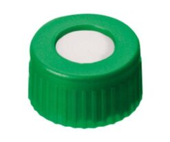 3-9527-20 Vial Cap for Auto Sampler (For Cap standards 9 -425) Green Screw Cap + Septum (PTFE/Silicon), 100 Pieces 4008224