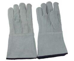 61-2687-33 Cow shed leather in cotton welding 5 fingers Gloves 485