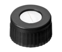 3-9527-24 Vial Cap for Auto Sampler (For Cap standards 9 -425), Black Screw Cap + Slot Septum (PTFE/Silicon), 100 Pieces 4008226