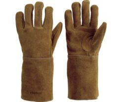 62-9058-11 Oil Leather 5-Finger Welding Gloves With Cotton Liner TOY-T5