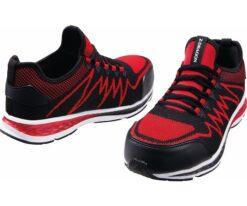 64-0989-27 Safety Shoes Lace-Up Type Black x Red 25.0 cm S5181